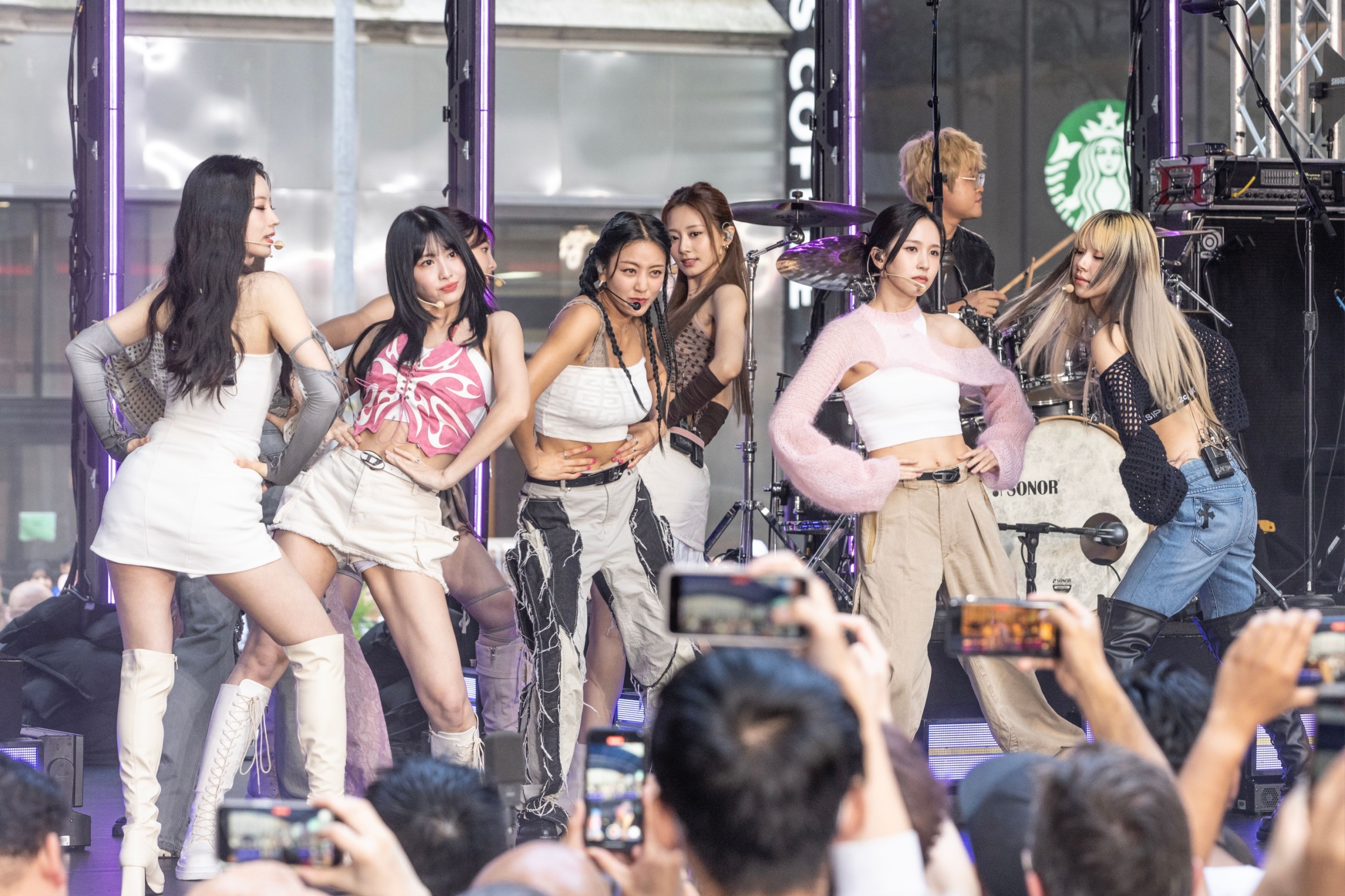 K-POP South Korean all girl group perform during NBC Today concert sponsored by Citi on Rockefeller Plaza in New York on July 5, 2023